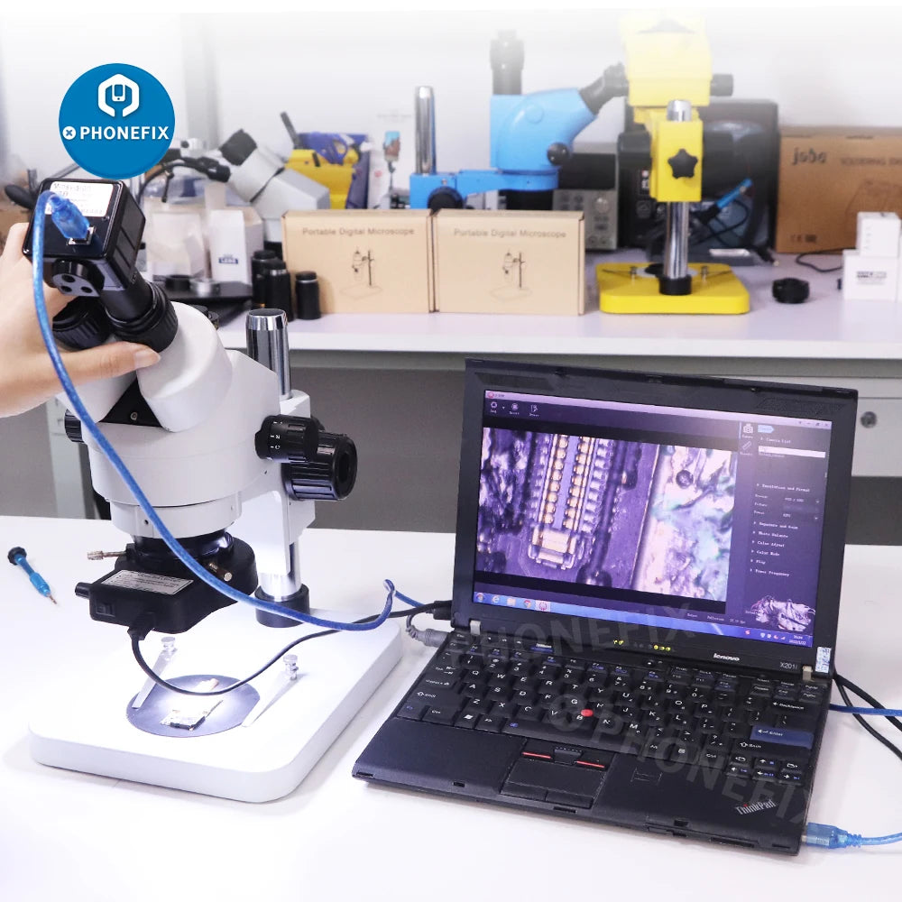 5MP CMOS USB Microscope Industrial Digital Camera 0.5X Eyepiece C-Mount 23.2mm Adapter with 30/30.5mm Ring For Image Capture