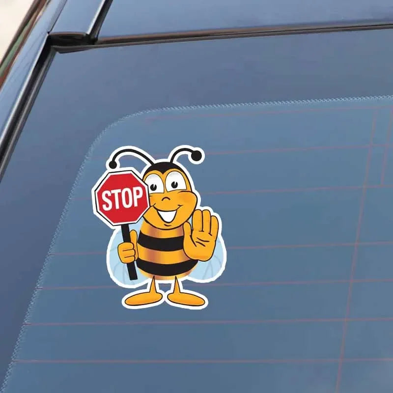BEE STOP Decorate Sticker Car Decal PVC Car Decoration Waterproof Vinyl Decal 14.2CM*18.2CM,KK