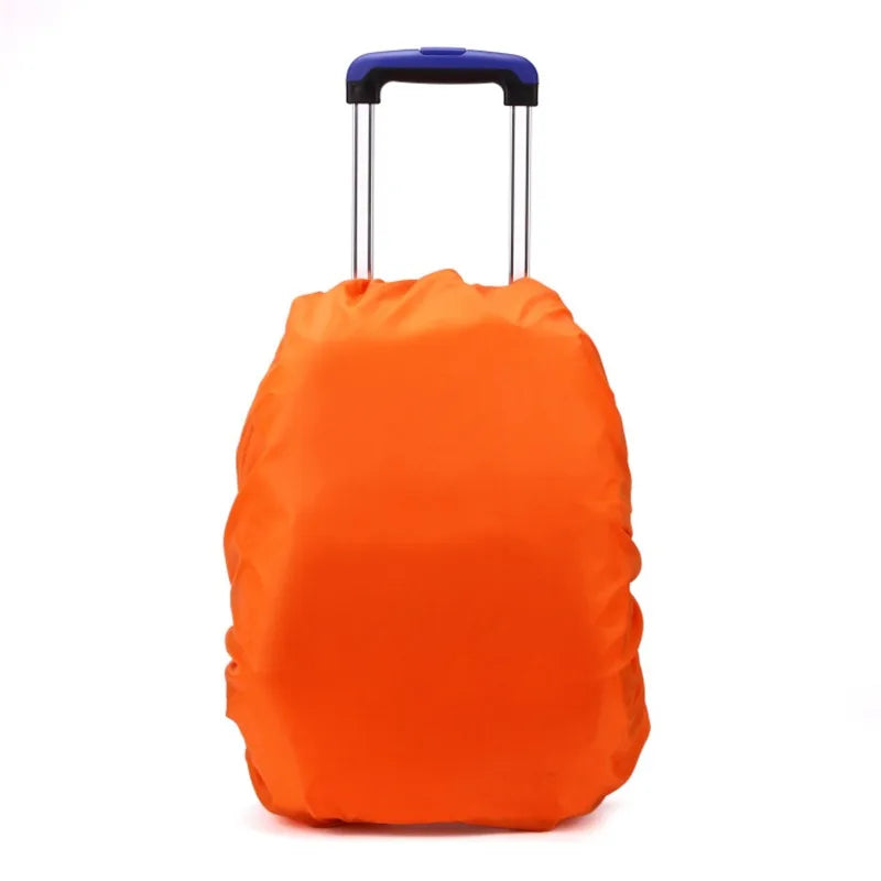 Children's Waterproof Backpack Rain Cover Outdoor Sport Night Cycling Safety Light Rain Cover Case Bag Camping Hiking 35L