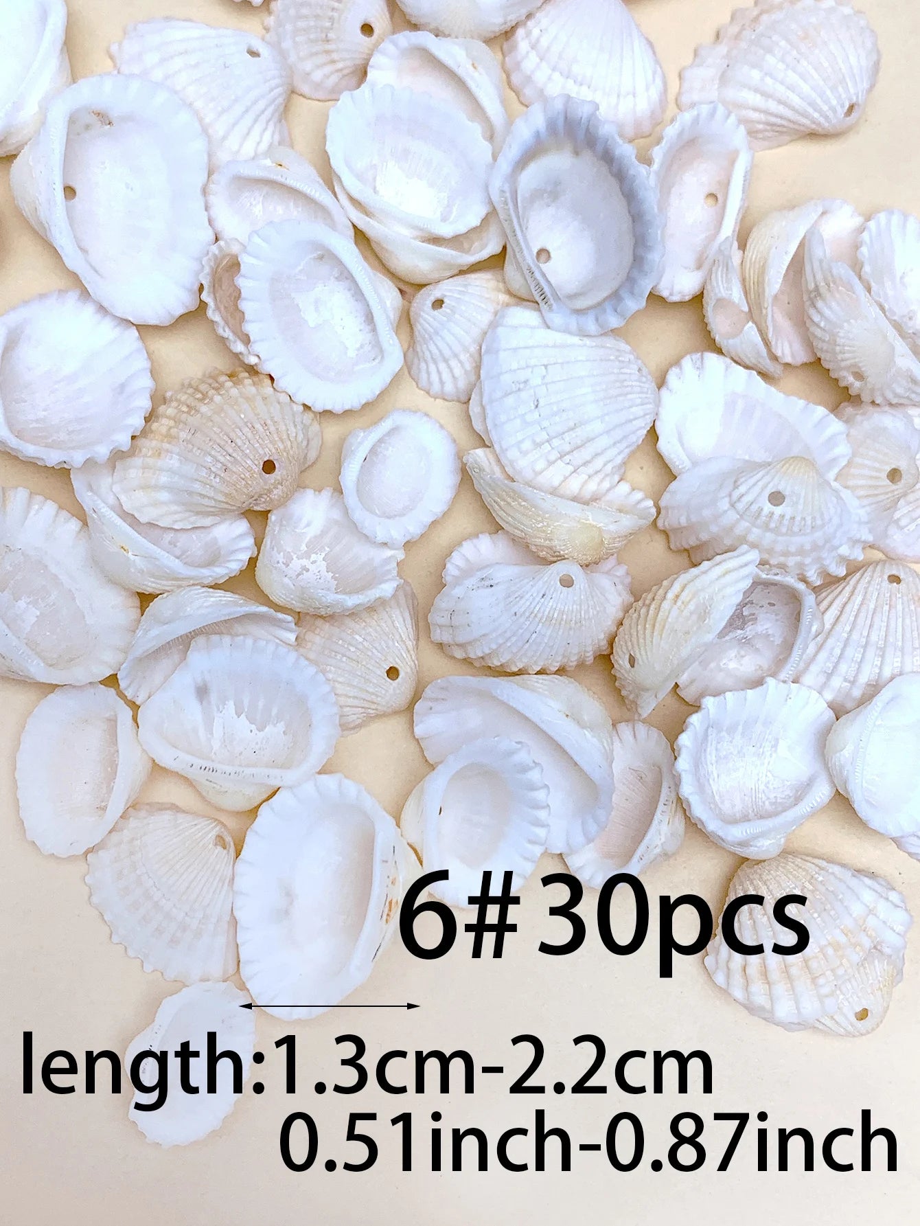 30/60/120pcs natural handmade diy with hole shell suitable for bracelet necklace earrings pendant jewelry accessories
