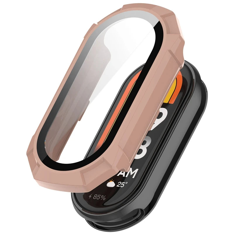 Case+Glass For Xiaomi Mi Band 9 Anti-scratch Protective Cover All-around PC Screen Protector Bumper for Mi Band 9 Cover Shell
