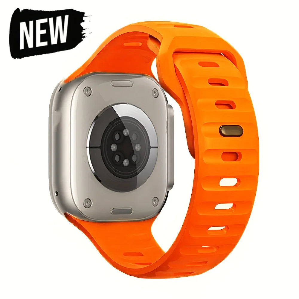 Silicone Sport Strap For Apple Watch Band Ultra2 49mm 45mm 40mm 44mm 42mm 46mm 41mm Correa Bracelet iWatch Series 10 9 8 7 6 5 4