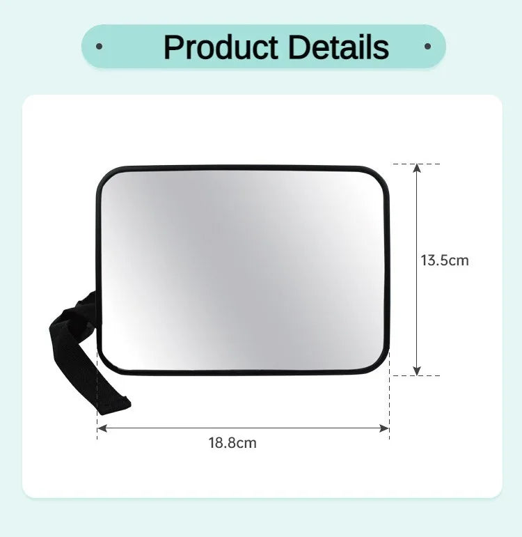 Car Safety Car Baby Mirror Safety Rearview Mirror Rear Seat Mirror Child Seat Headrest Mounting Mirror Safety Monitor Square