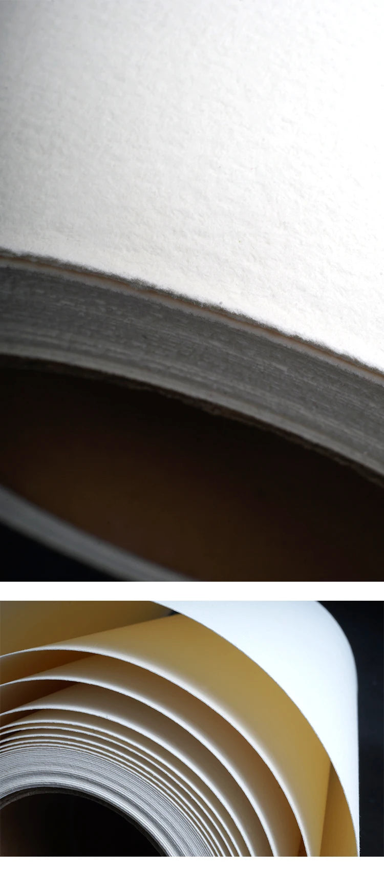 BAOHONG Watercolor Paper Roll 300g Natural White 100% Cotton 10.6/14.6in*394in (27/37cm*10m) Professional Paper Cold Press Rough