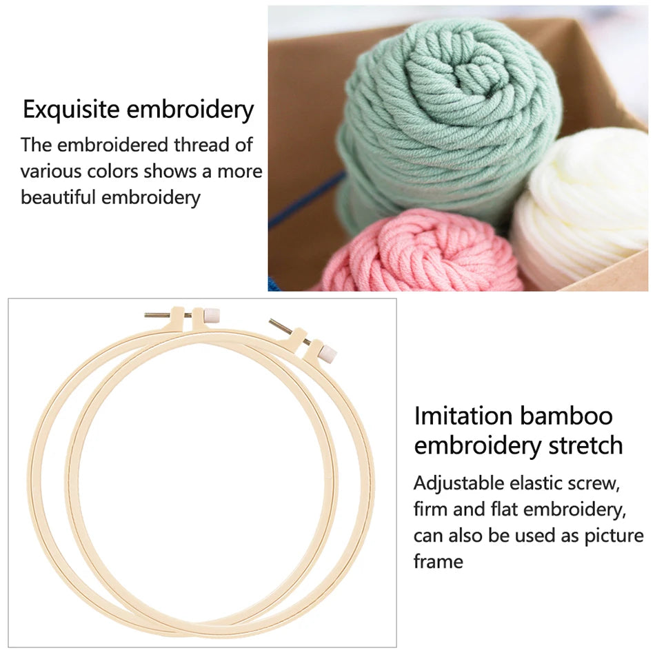 Punch Needle Embroidery Kits For Adults Scenery DIY Craft Yarns Embroidery Set for Beginner Cross Stitch Home Painting Decor