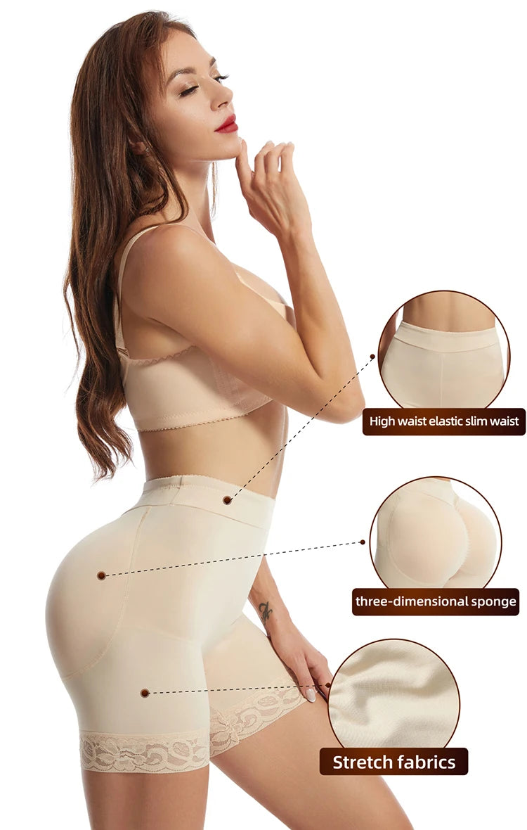 Butt Lifter Shaper Panties Hip Pads Shapewear Push Up Booty Enhancer Control Panties Invisible Underwear Fake Ass For Women