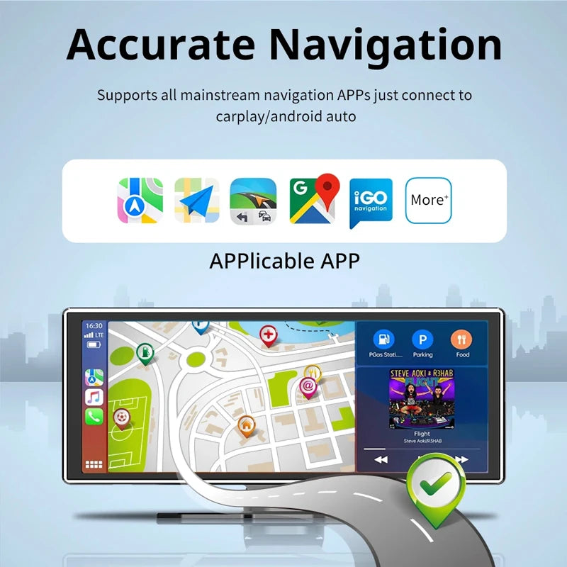 Acodo 11.26 Inch IPS Carplay Android Auto 2in1 Car Radio Multimedia WIFI Video Player  compatible with Apple and Android devices