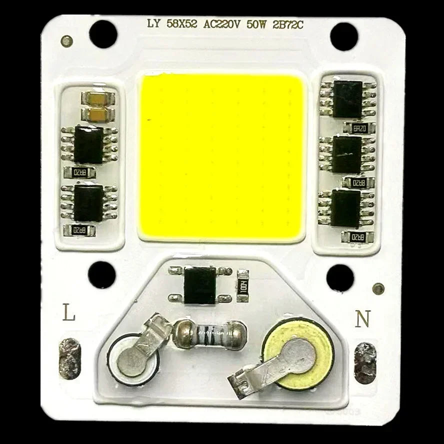 50W COB Light Source Smart IC No Need Driver DIY Flood light LED Bulb Spotlight AC 220V COB LED Chip Lamp For Outdoor Lighting