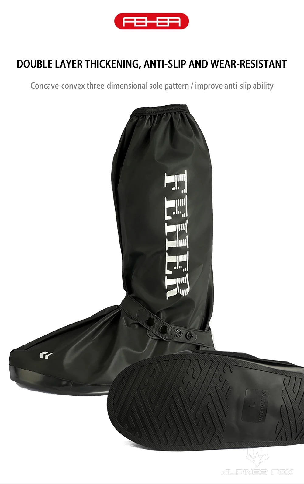 High Tube Motorbike Rain Shoe Covers Waterproof Reusable Motorcycle Cycling Bike Rain Boot Reflective Rainproof Shoes Cover