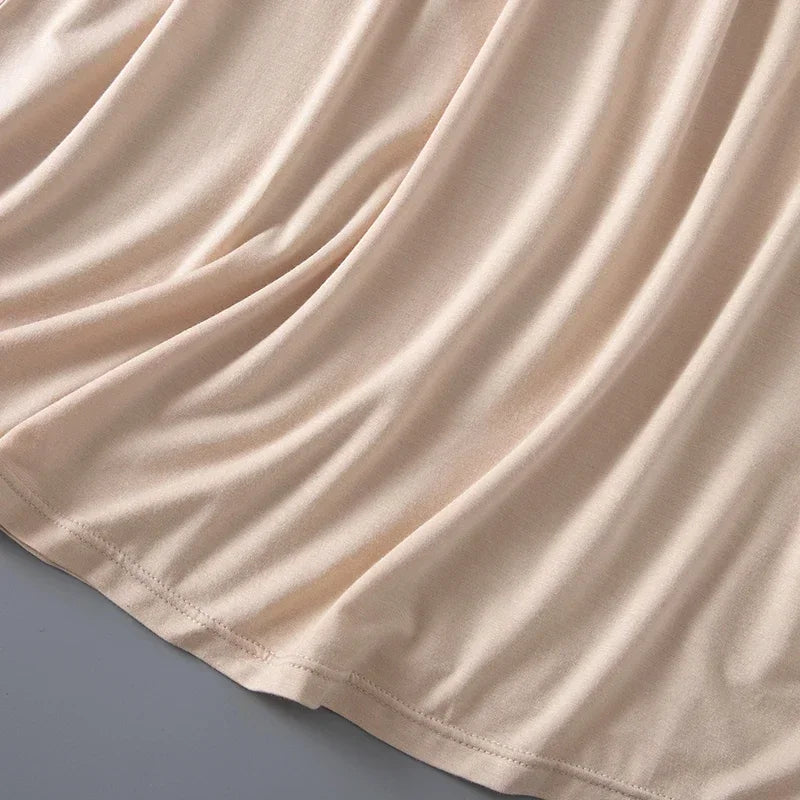 3 Lengths Basic Underskirt Modal Female Half Length Skirt Lace Slip Innerwear Short Skirt Women Half Slip Dress Petticoat