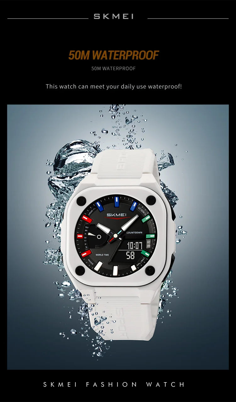 SKMEI 2328 New Original Sports Digital Electronic Watch Dual Display Multi Functional Men's Waterproof Clock relógios masculino