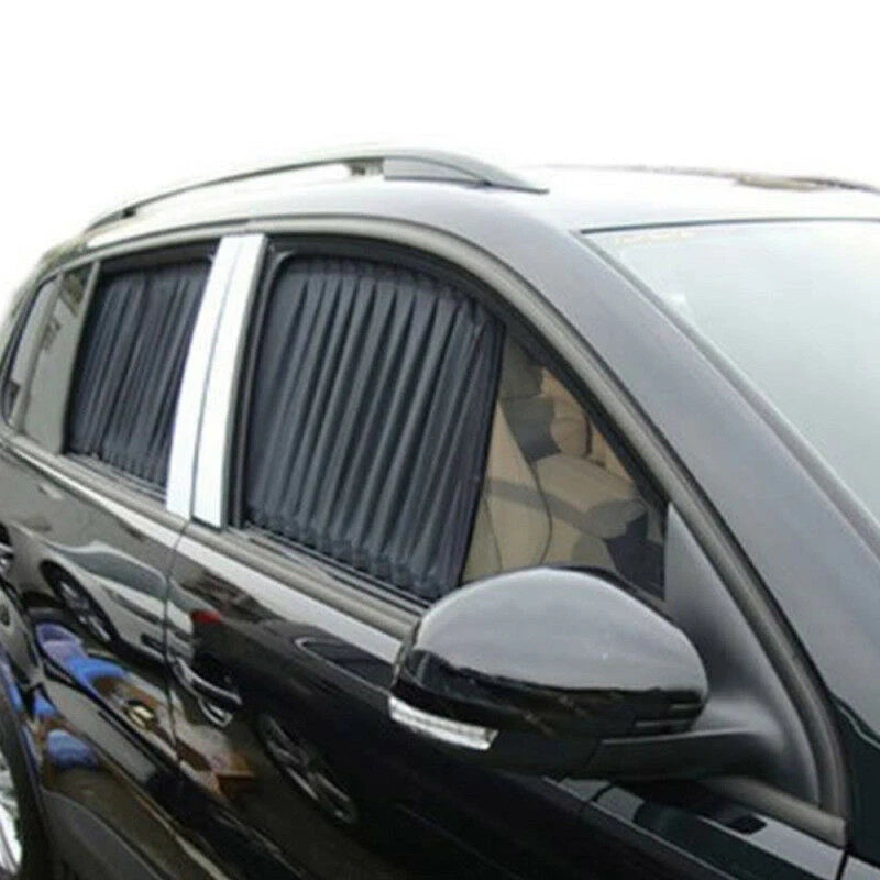 2pcs Car UV Protection Sun Shade Curtains Sides Window Visor Mesh Cover Shield Brand New And High Quality 50cm X 47cm