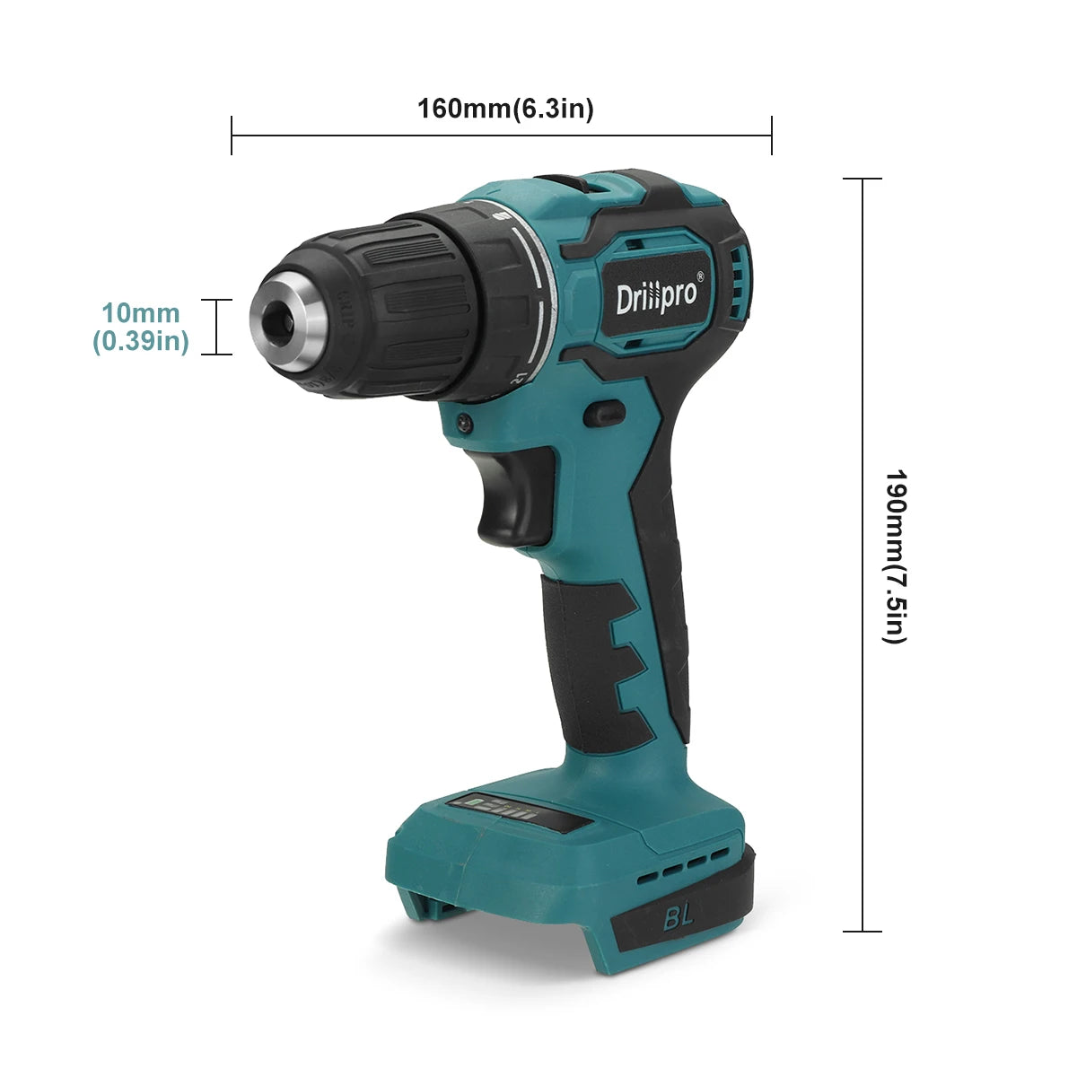 Drillpro 10/13mm Rechargeable Electric Screwdriver Cordless Drill Brushless Handheld Power Tool For Makita 18V Battery