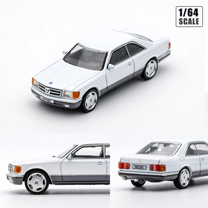 DCT 1/64 500SEC Model Sports Car Vintage Cars Classic Vehicle Diecast Car Collection Toy Station Vehicle