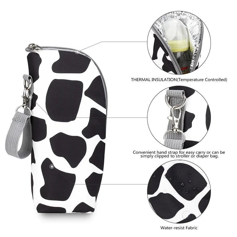 Baby Bottle Bag Bottle Warmer Baby Feeding Aluminum Mold Insulation Outing Stroller Hanging Bag For Storage Cups Drinks