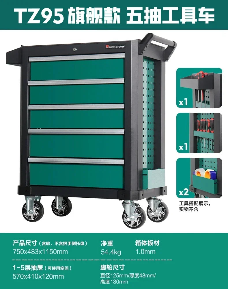 Garage Trolley Tools Cabinet Garage Organizer Storage Box Workshop Tool Cart Accessories Carro De Herramientas Tools Packaging