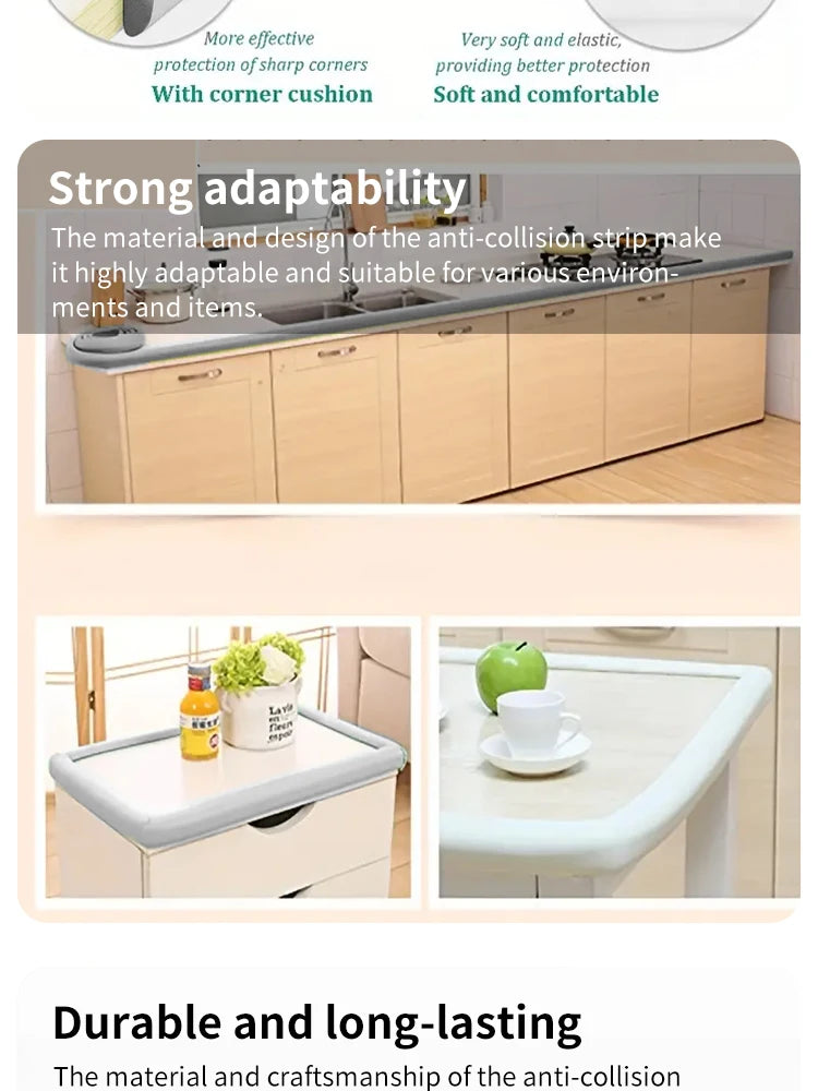 Safety Table Edge Protection Bar Table Angle Protection Collision Buffer Foam Bumper Free Tape Baby Anti-collision Strip