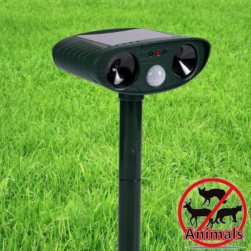 1pc ultrasound  Repellant Cat Dog Repellant Solar Powered Rechargeable Garden Waterproof creature Deterrent For Farm Yard