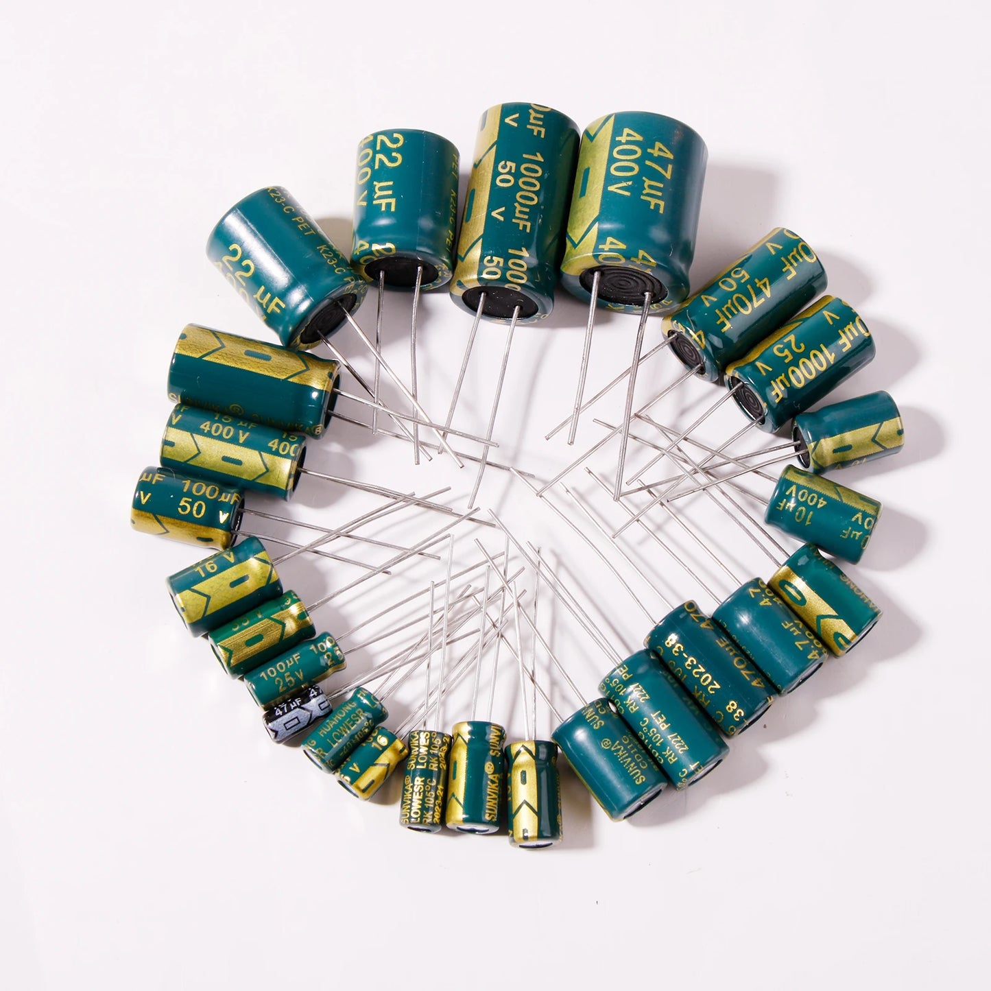 5-100pcs High Frequency Aluminum Electrolytic Capacitor 10V 16V 25V 35V 50V 400V for TV, LCD Monitor, Game