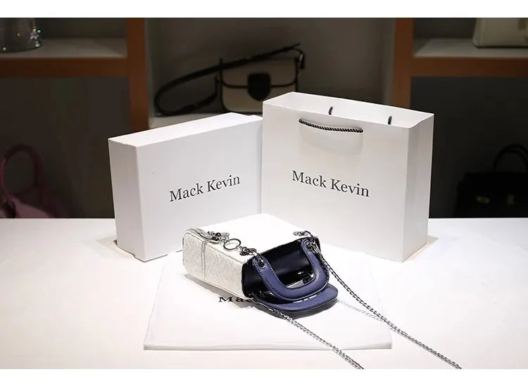 2024 New Fashion and Popular Handheld Square Bag with Contrast Color Women's Beautiful and Luxury Shoulder Bag with Decoration