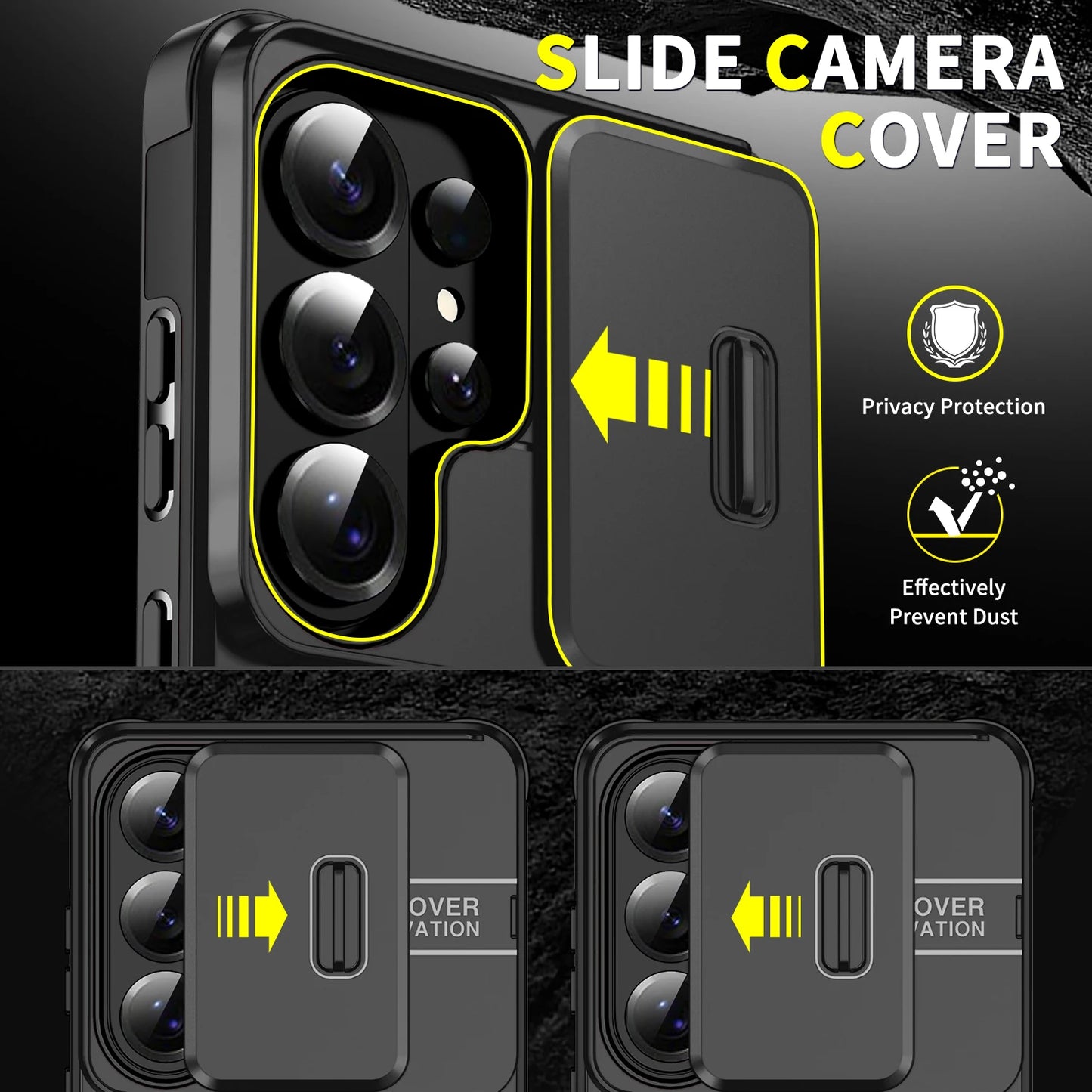 Armor Bag Shockproof Lens Case for Samsung Galaxy S26 Ultra A57 5G S25 FE S23 S24 Plus S21 S22 A17 A37 A56 A36 A16 A55 A35 A15