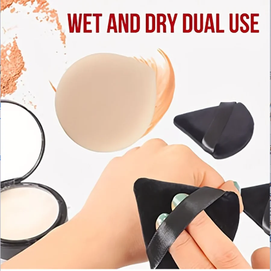 5 pcs new triangular sponge puffs with a soft  skin friendly and delicate makeup feel  suitable for home or travel use