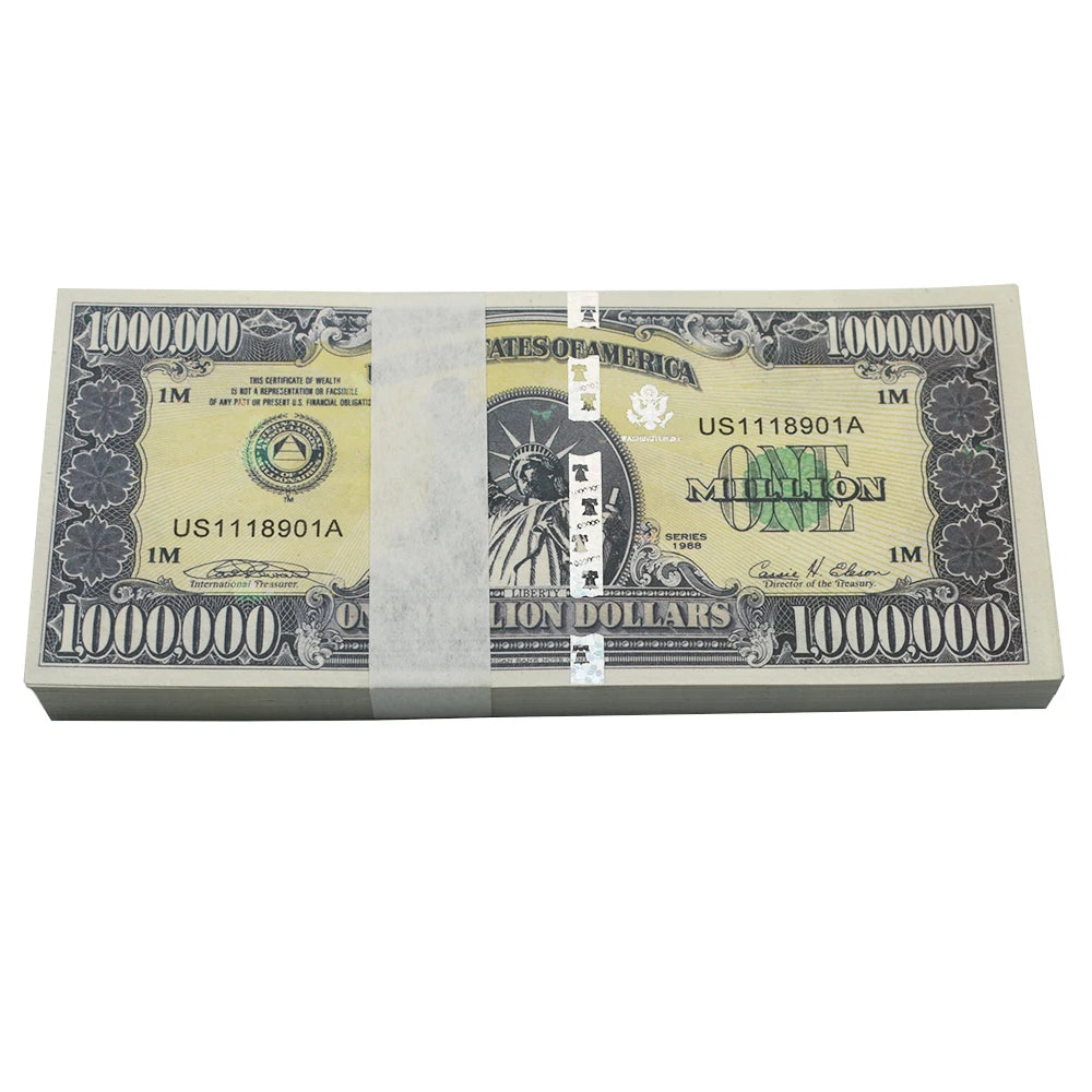 10PCS/100PCS American One Million Dollar Banknote Collection Statue of Liberty Design with UV Anti-counterfeiting Serial Number