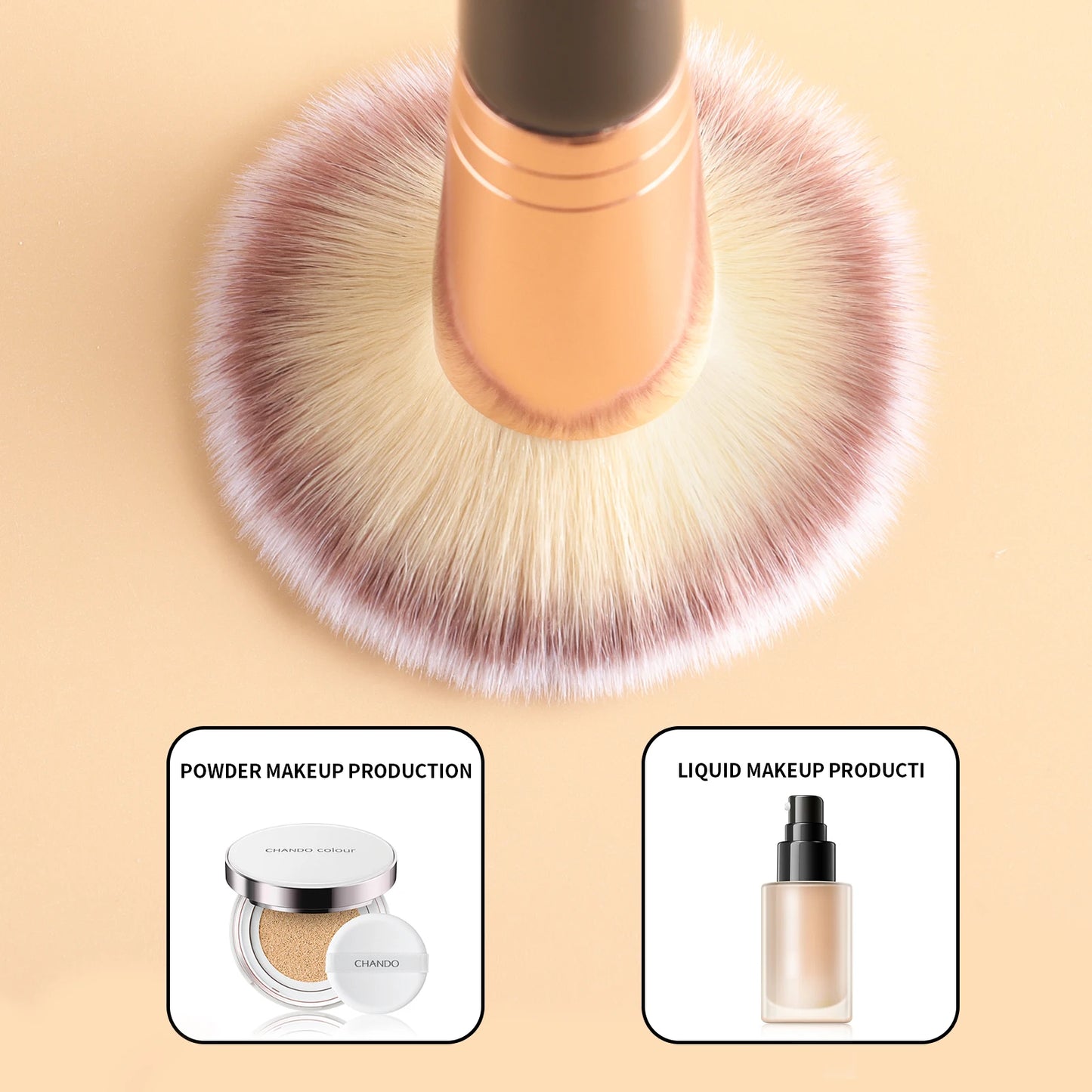 Concealer Brush, 1pcs Wooden Classic Double headed design Multifunctional Makeup Brush Cosmetic Makeup Tool for Beginner