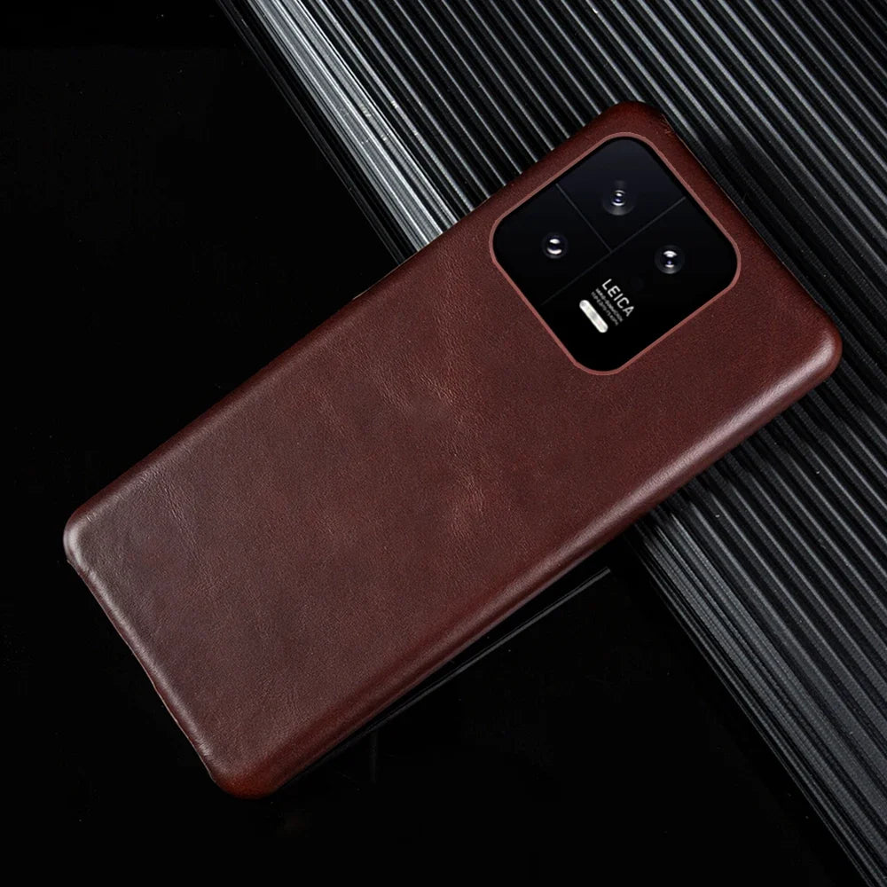 Genuine Leather Phone Case For Xiaomi Poco Series Cover Hand Made Oil Wax Pattern X3 X4 M3 M4 M5 F1 F2 F3 F3GT F4 F4GT C40 C50