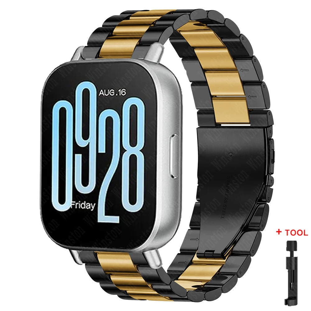 22mm Stainless Steel Strap for Redmi Watch 5 Active 5 Lite Metal Band for Xiaomi Redmi Watch 3 Active 3 Lite Bracelet Wristband