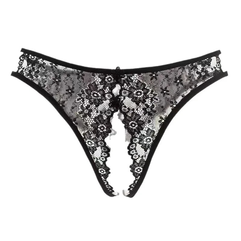 Women's Crotchless Intimates Sexy Panties Underwear For Women Lace Mesh Transparent Briefs Erotic Lingerie Sex Can Be Into Thong