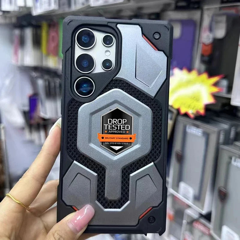 Shockproof Monarch Magnetic Case for Samsung Galaxy S26 Ultra S25 S23 S24 Plus Rugged Kevlar Ua-g for Magsafe Protective Cover