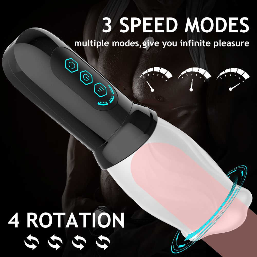 Automatic Rotating Vibrating Male Masturbator Penis Massage Vibrator Real Oral Sex Glans Delay Trainer Masturbation Toys for Men