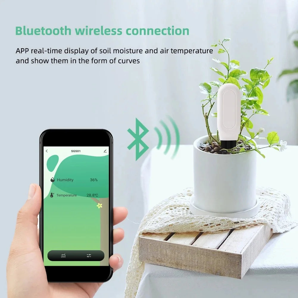 Tuya/Zigbee Smart Soil Tester Wifi Humidity Temperature Moisture Sensor Mobile phone APP Real Time Monitor for Plant Garden