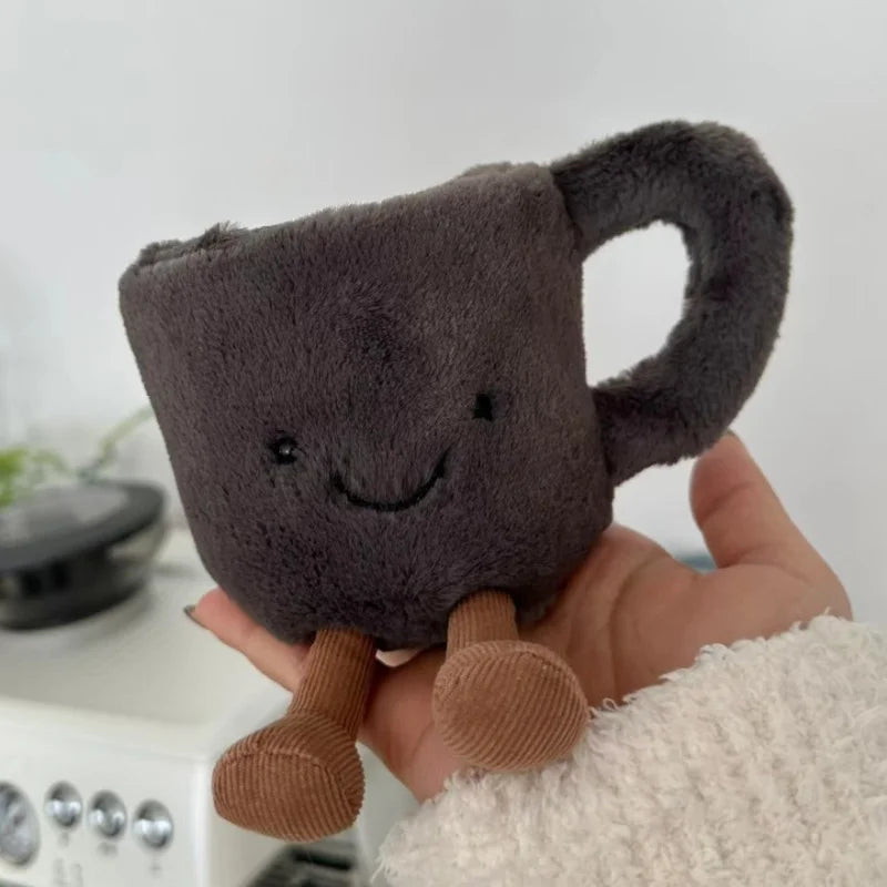 Jelly Cat Plush Fun Coffee Cup Cute Plush Toy Soothing Sleep Plush Doll Trendy Gift Plush Doll Cute Backpack Plush Pendant
