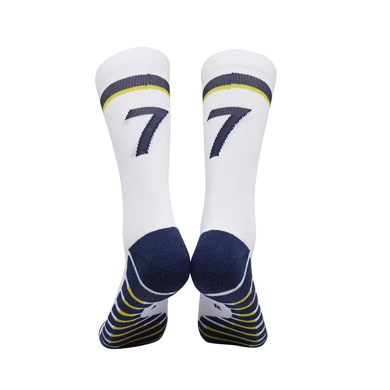 High Qality Number 30 7 Football Socks Adult Men Non-Slip Soccer Sports Outdoor Jog Running Cycling Fast-drying Breathable Sock