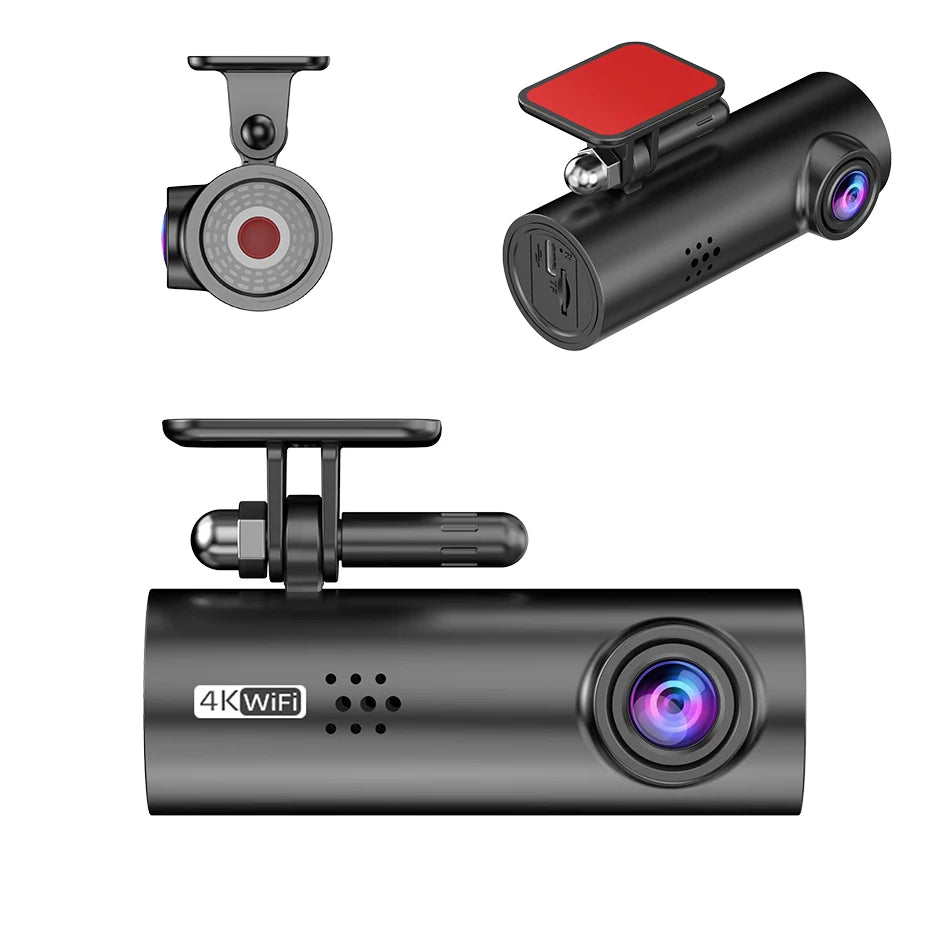 E-ACE 4K UHD WIFI Mini Dash Cam Car Dvr Video Recorder With APP Control Night Vision 24H Parking Camera Monitor Car Accessories
