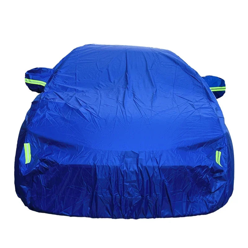 Blue Car Cover Full Exterior Universal SUV/Sedan Full Outdoor Waterproof Sun Rain Snow Protection UV Car Zipper Design