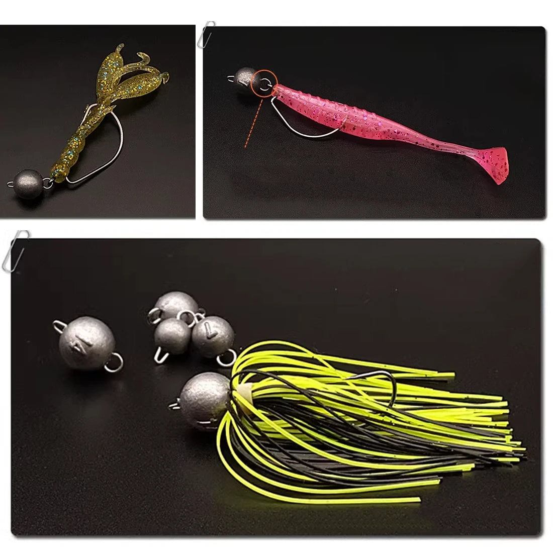 9KM 10Pcs Cheburashka Weights Cheb Ball Sinkers Hook Connector Freshwater
