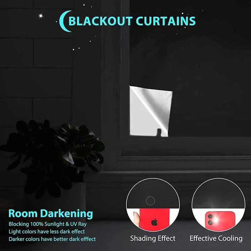 UV Block Adjustable Nursery Temporary Curtain Thermal Insulated Window Shade Blackout Blind Curtain Travel Window Cover