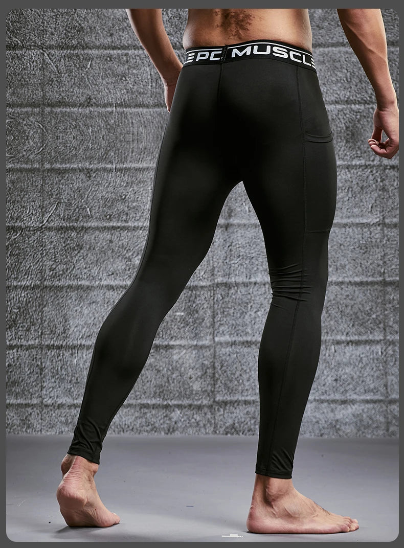 Gym Mens Fitness Running Sport Pants Athletics Tight Leggings Joggings Skinny Yoga Compression Trousers Lycra Sweatpants Dry Fit