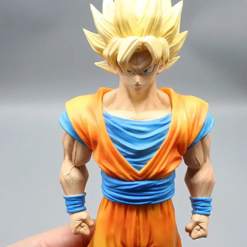30cm Dragon Ball Z Figures Son Goku Anime Figure 2 Heads Kakarotto Super Saiyan Goku Pvc Statue Model Doll Collection Toys Gifts