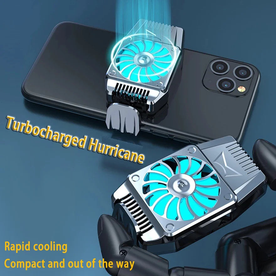 Universal Mini Mobile Phone Cooling Fan Radiator Turbo Hurricane Game Cooler Cell Phone Cool Heat Sink For IPhone/Samsung/Xiaomi