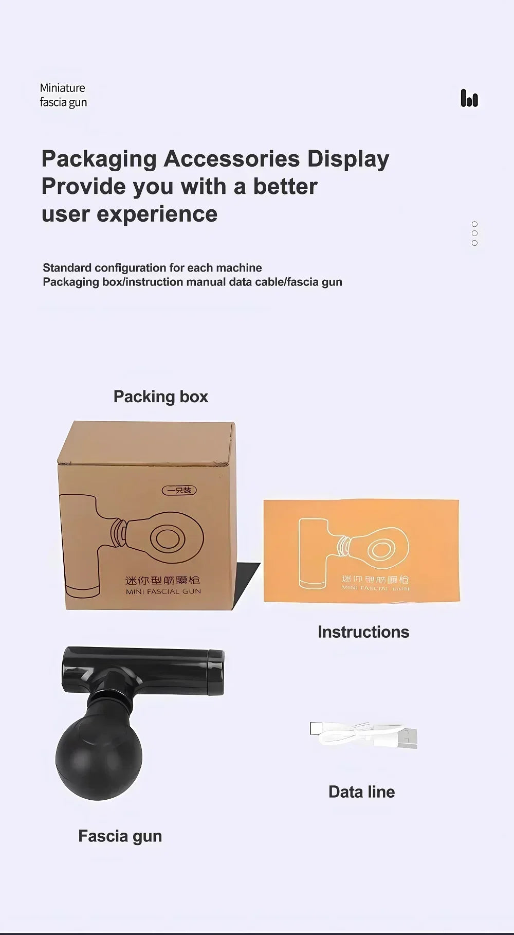 Hot Mini Fascial Massage Gun  Massager For Body Neck Back Deep Tissue Muscle Relaxation Pain Relief Tool Small Handheld Portable