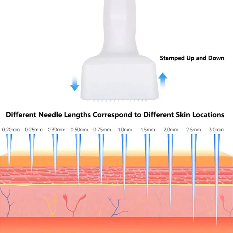 140 Adjustable Needle Length Stainless Steel Needle Derma Roller Stamp Micro needle For Skin Care Therapy Hair Growth