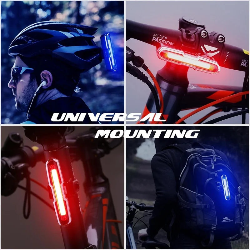 Bicycle Rear Lights LED Bike Flashlight Lamp USB Rechargeable Cycling Rear Tail Light for Bicycle Lighting MTB Road Bike Lantern
