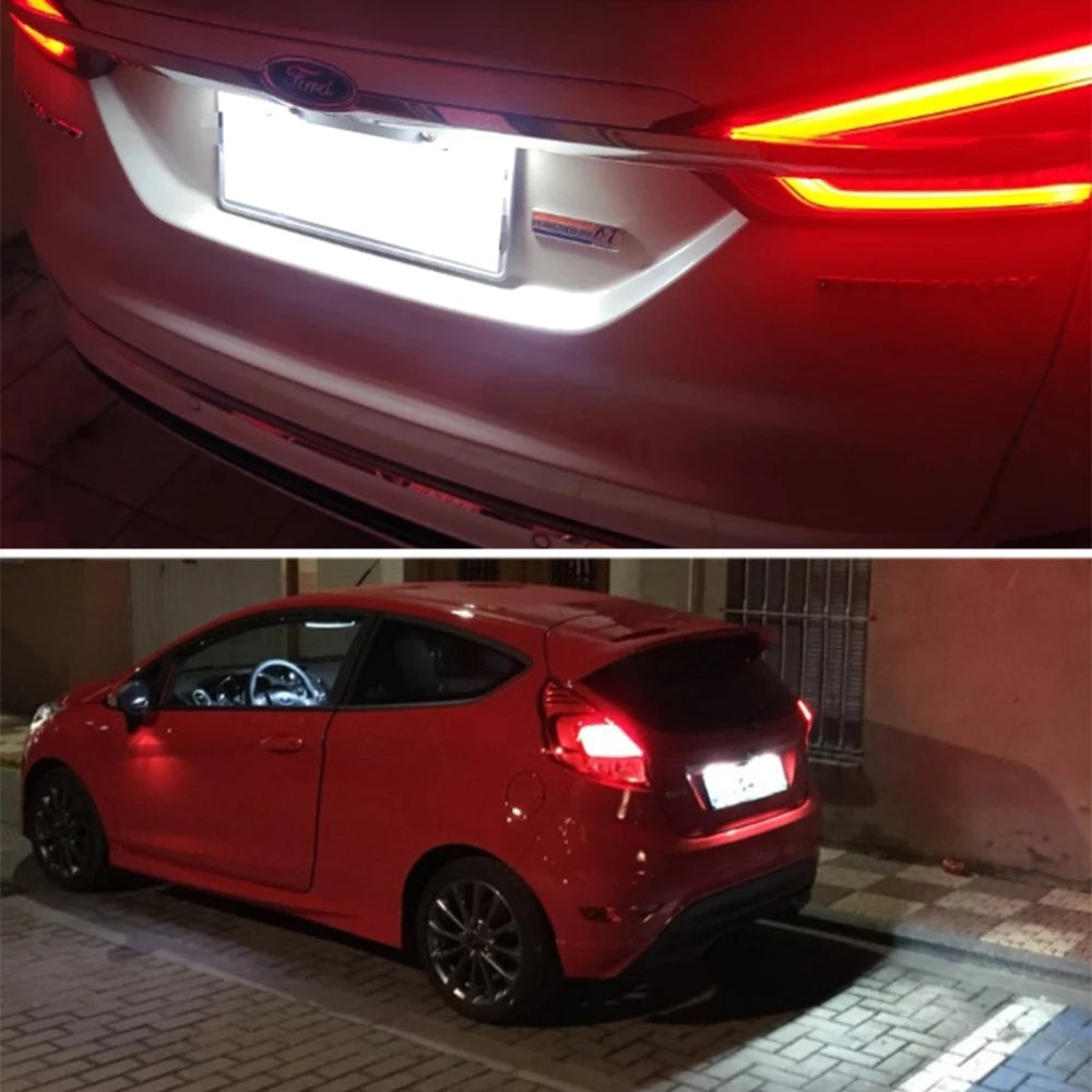 2pcs For Ford LED License Number Plate Light Focus 5D Fiesta Mondeo Kuga Galaxy Ranger Escape C-Max S-Max License Plate Light