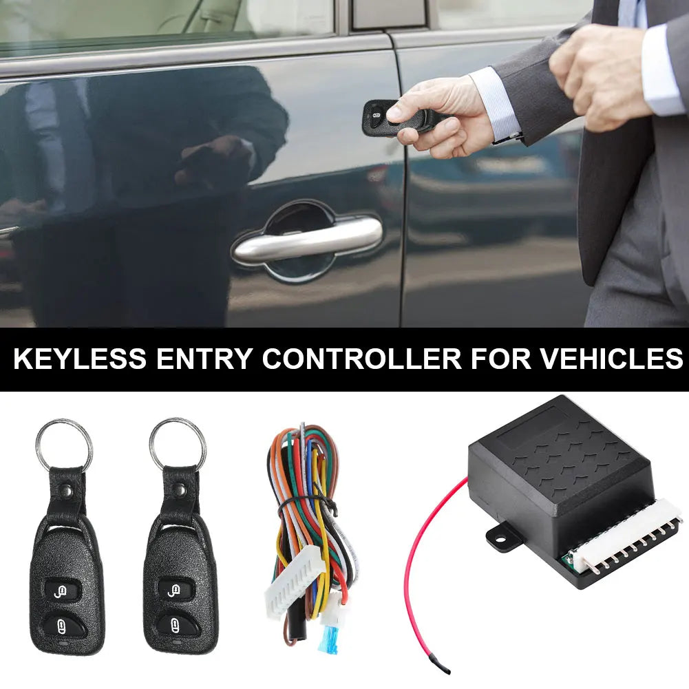 12V Vehicle Keyless Entry System Universal Vehicle Door Lock Anti-Theft System Portable Car Auto Remote Switch Lock Kit