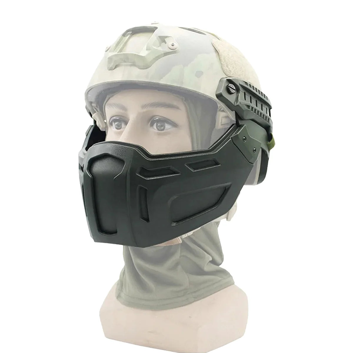 Tactical FAST Helmet Half Face Mask Adjustable Helmet Flip Goggles Hunting Airsoft CS Game Paintball Helmet Accessories Gear