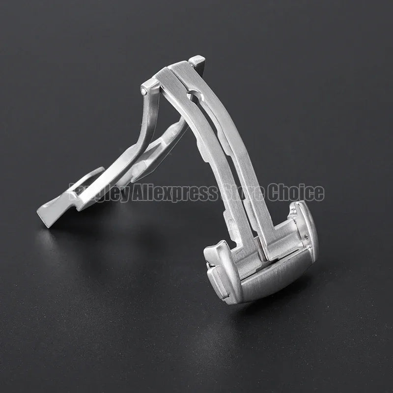 20mm Stainless Steel Watch Buckle for Omega Leather Rubber Watch Band Silver Matte/Polished Deployment Clasp Button Accessories
